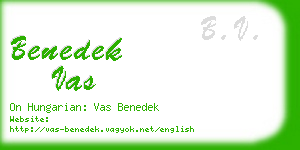 benedek vas business card